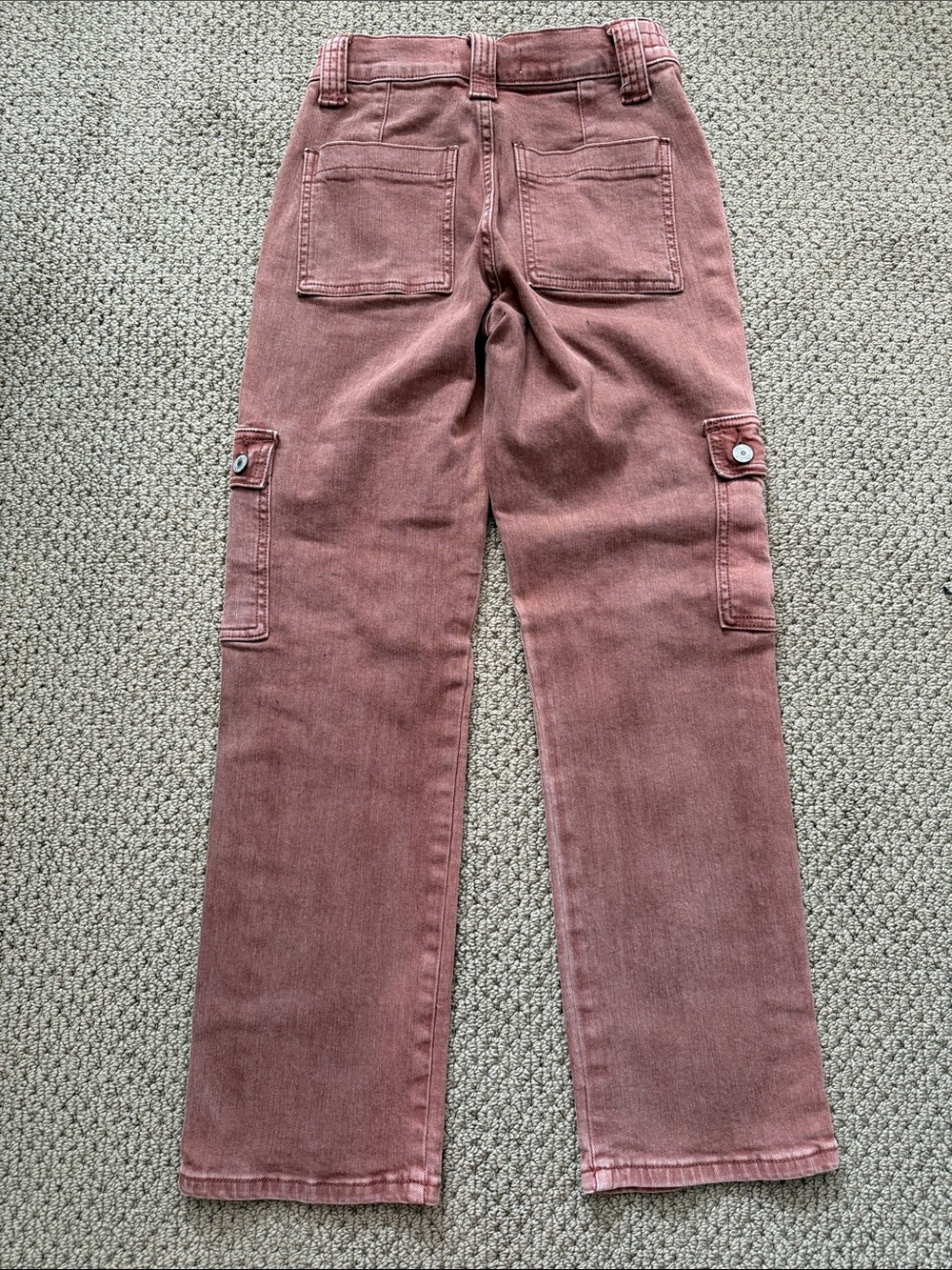 Vervet  Straight Cargo Pants in Washed Rust - Picture 8 of 11